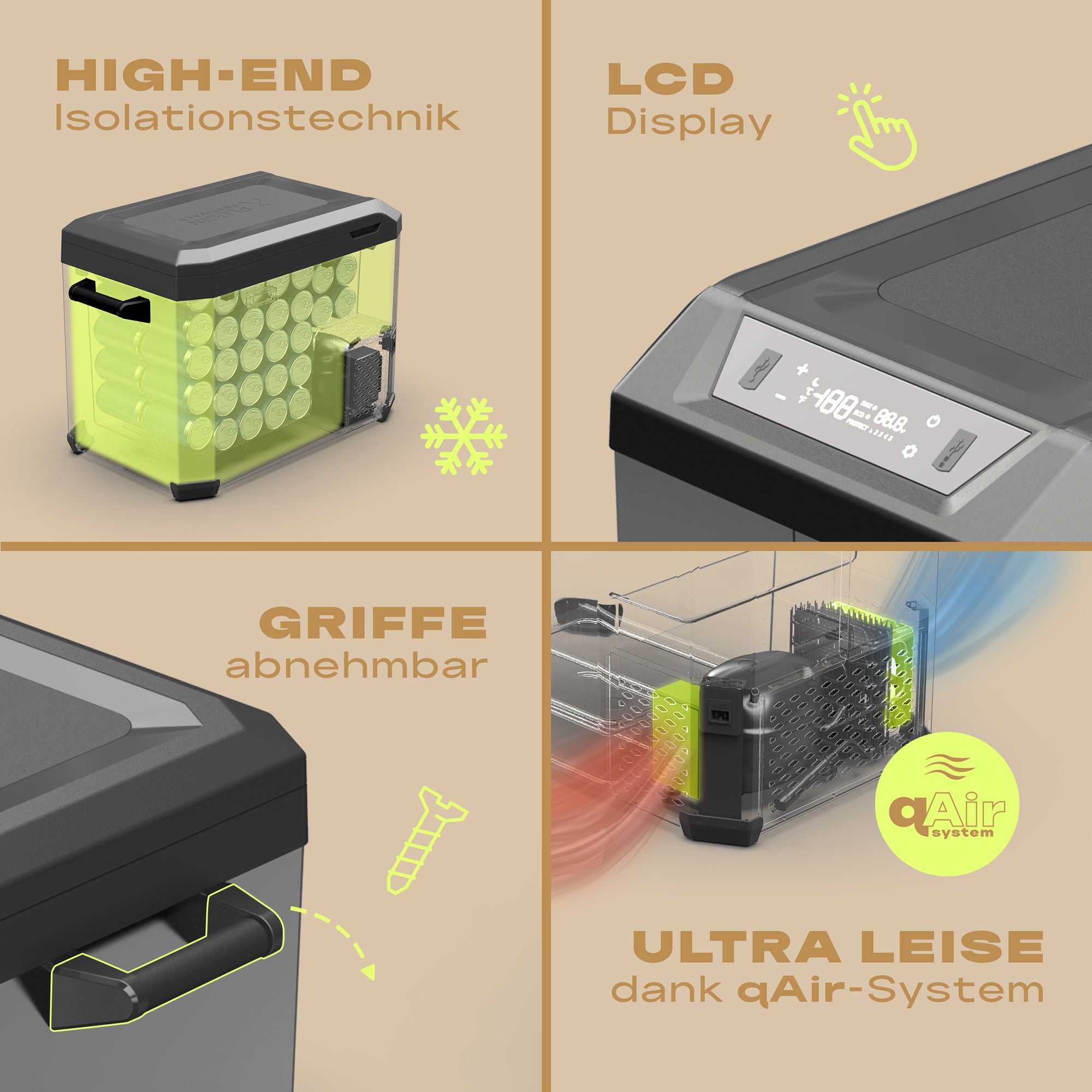IceCubeX 40 - Kompressor-Kühlbox, 12/24/230V, 40L