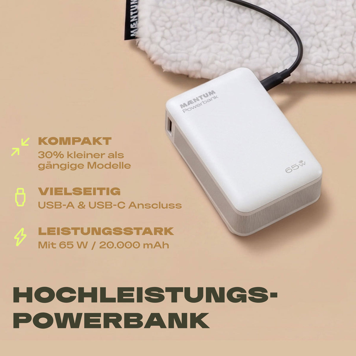 MAENTUM Powerbank 20000 mAh 65 W
